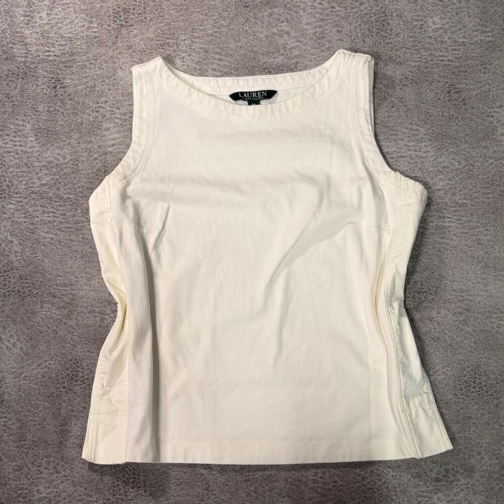 White Ralph Lauren Structured Tank Top